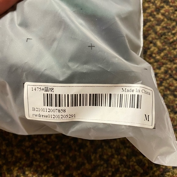 Medium Romwe Green and Blue Plaid Dress - Picture 3 of 7